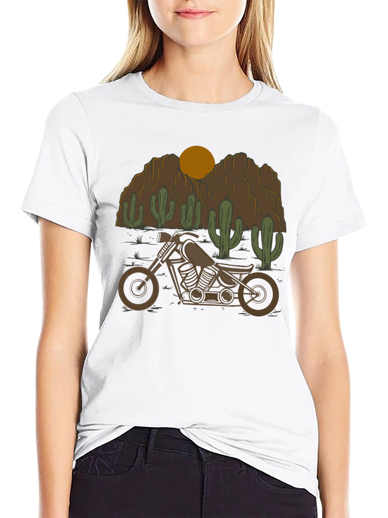 Motorcycle Desert Graphic Tee