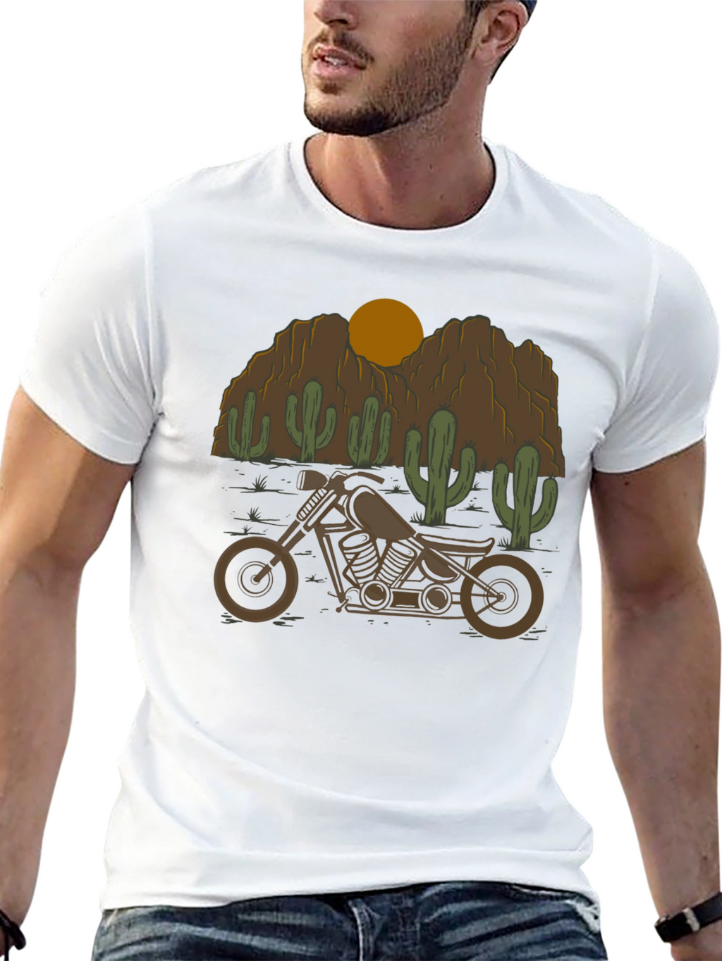 Motorcycle Desert Graphic Tee
