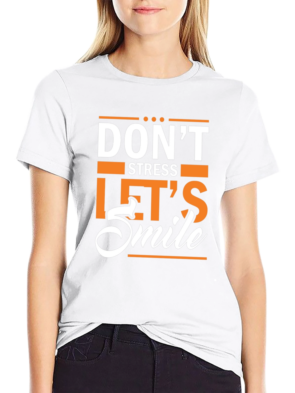 Dont Stress Lets Smile Graphic T-Shirt