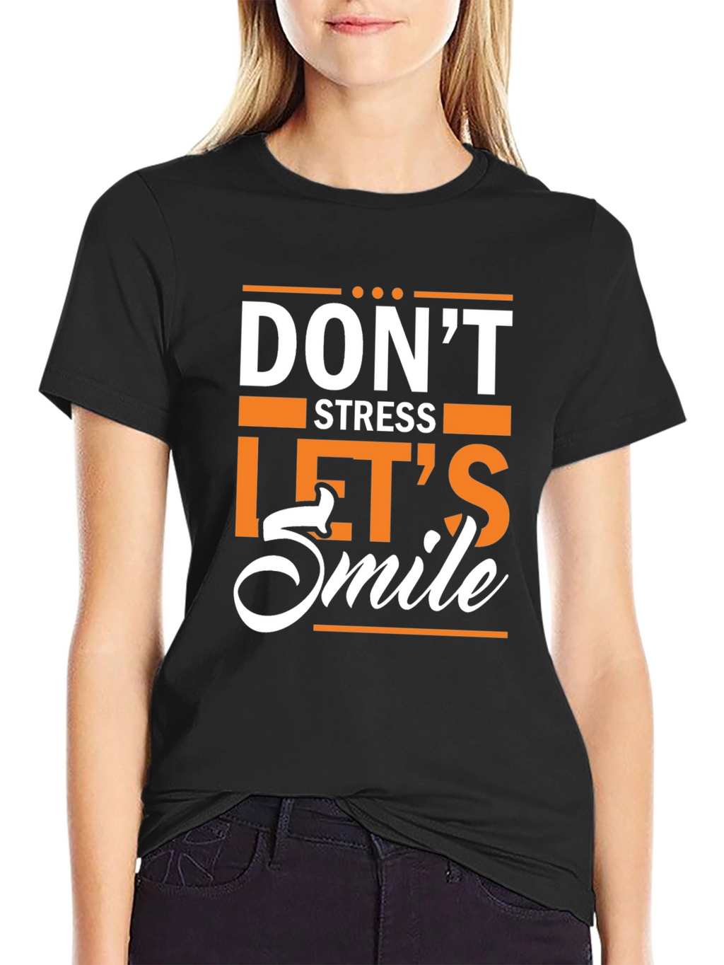 Dont Stress Lets Smile Graphic T-Shirt