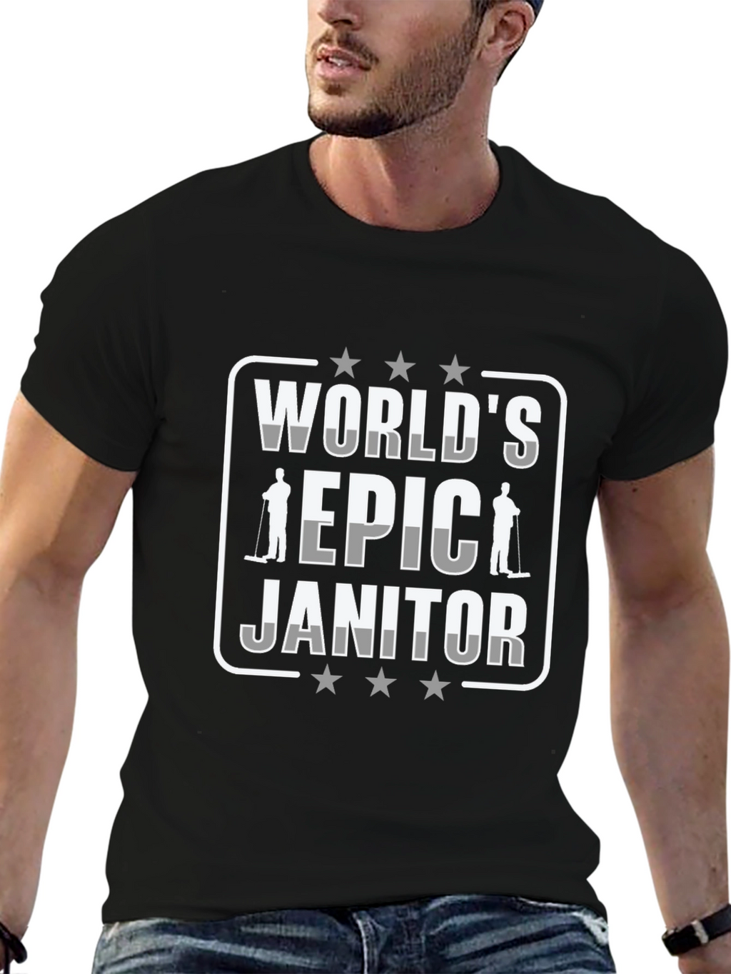 Worlds Epic Janitor Graphic T-Shirt