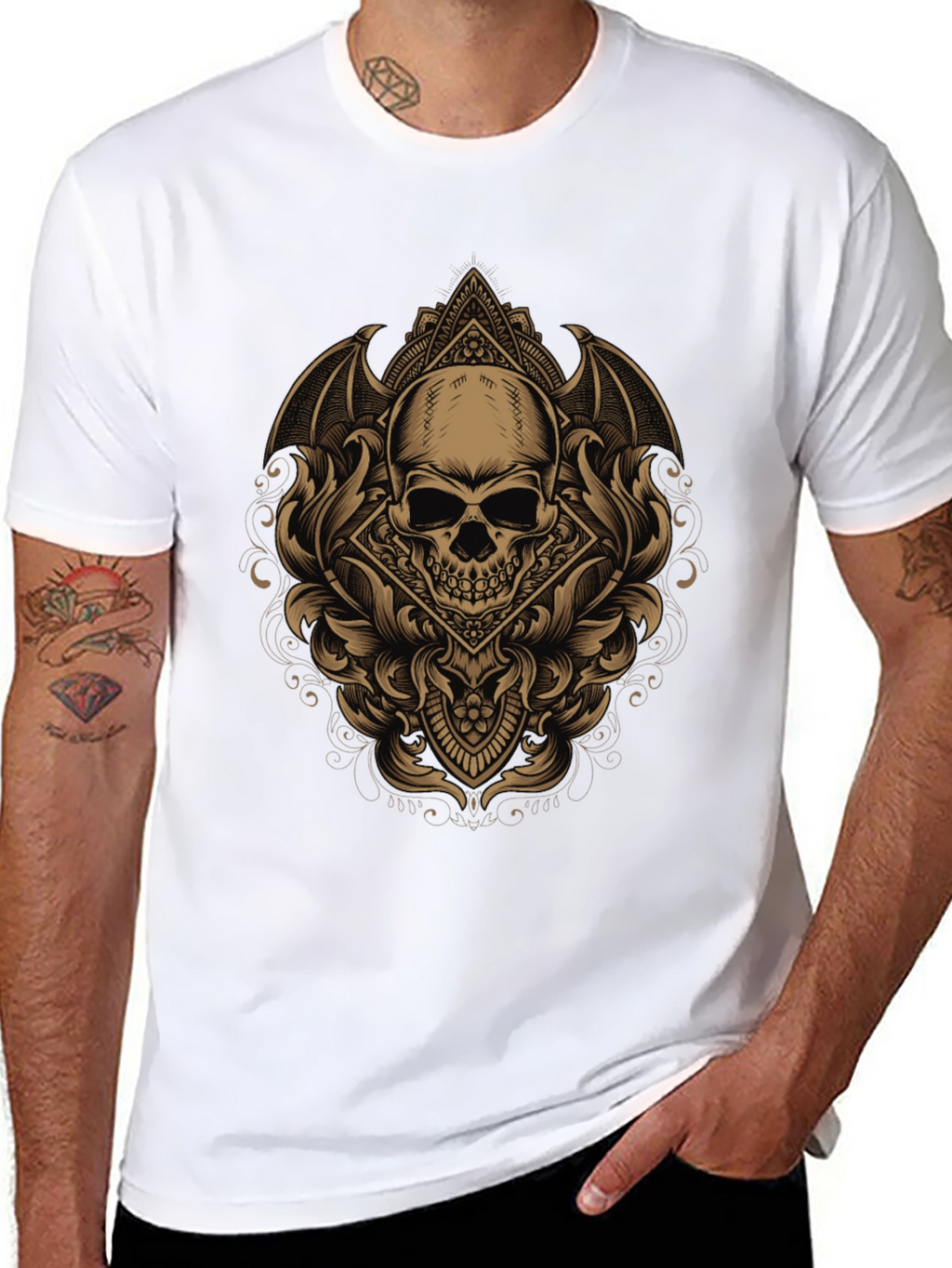 Skull Graphic Tee - Dark Gothic Style