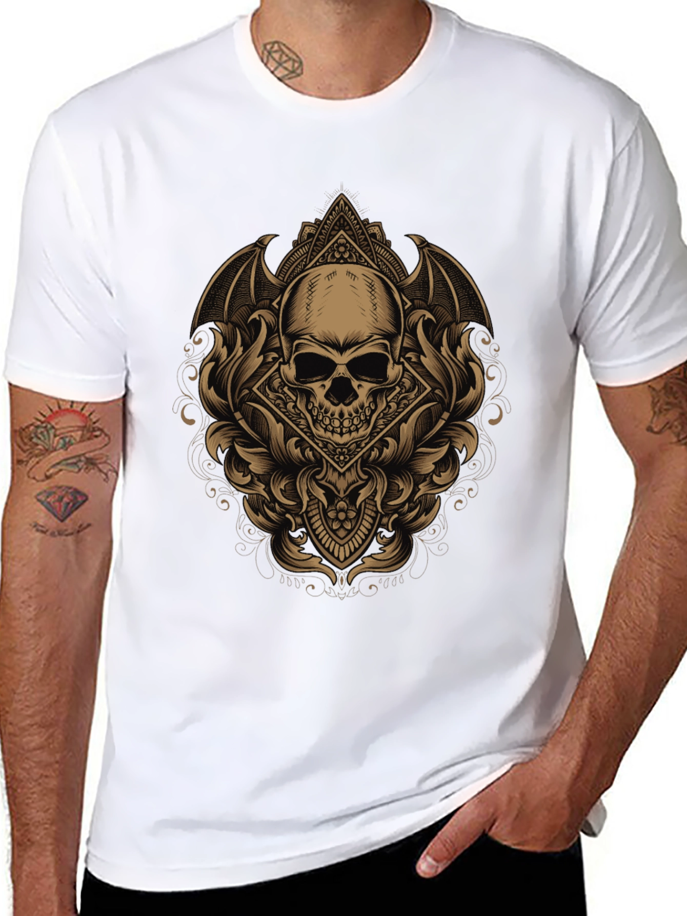 Skull Graphic Tee - Dark Gothic Style