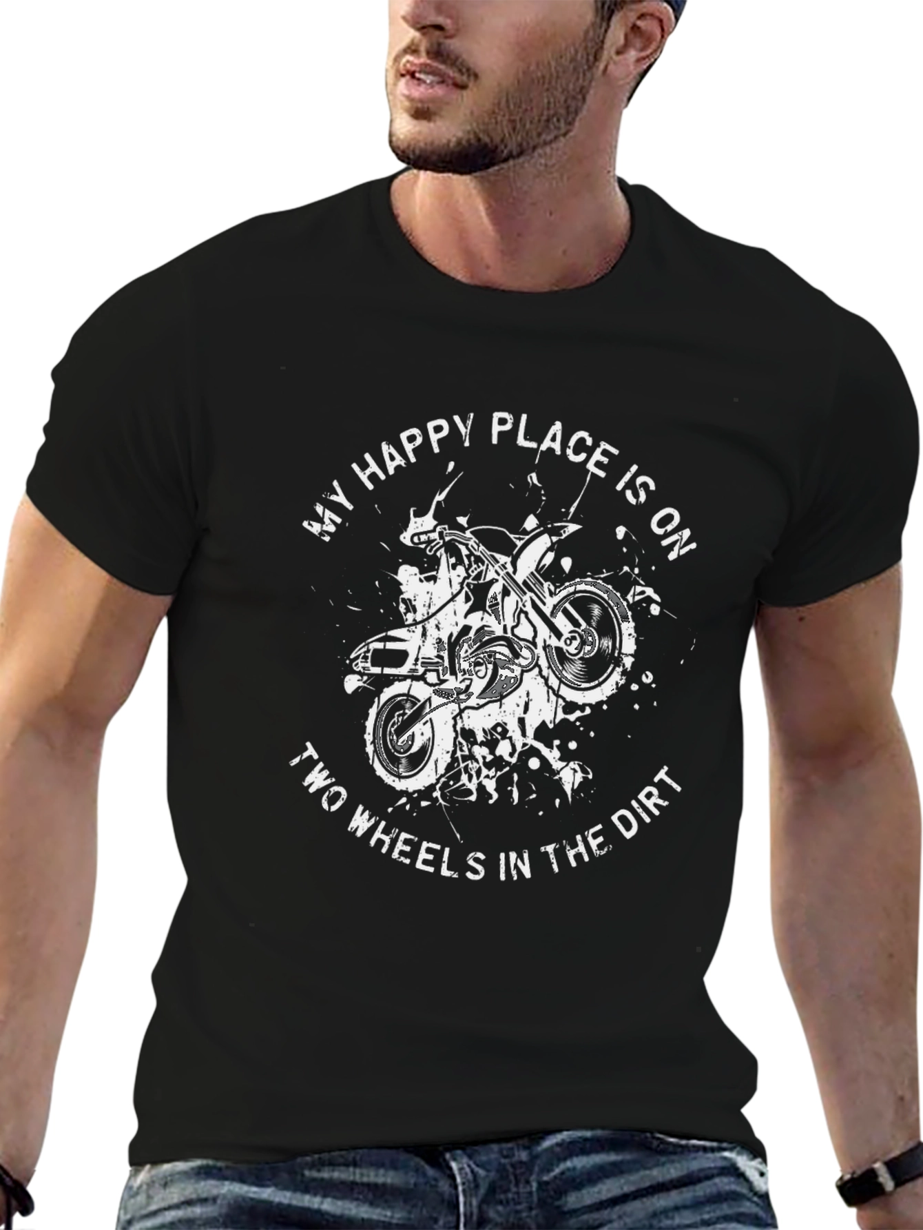 My Happy Place Motorcycle Graphic Tee