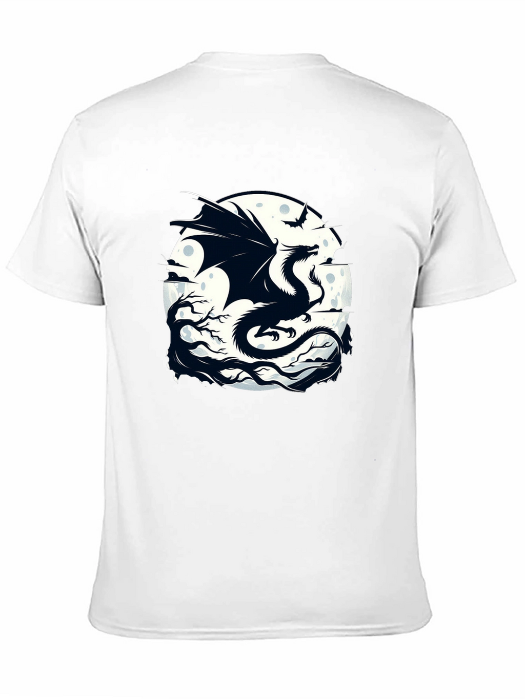 Dragon Moon Graphic Tee - Black