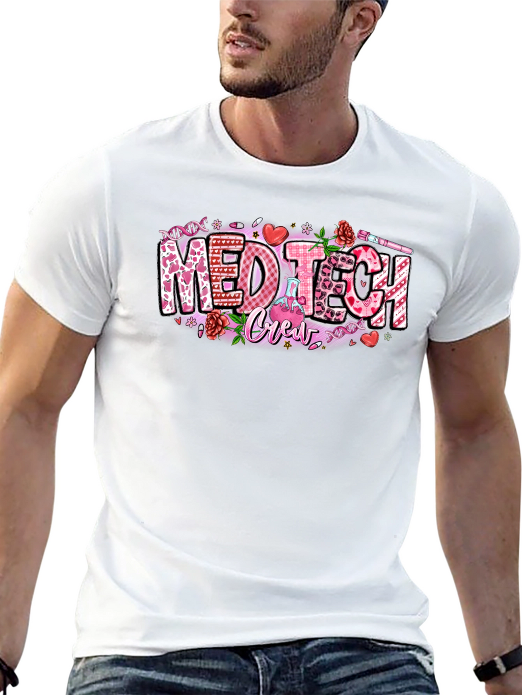 Med Tech Crew Valentines Day T-Shirt