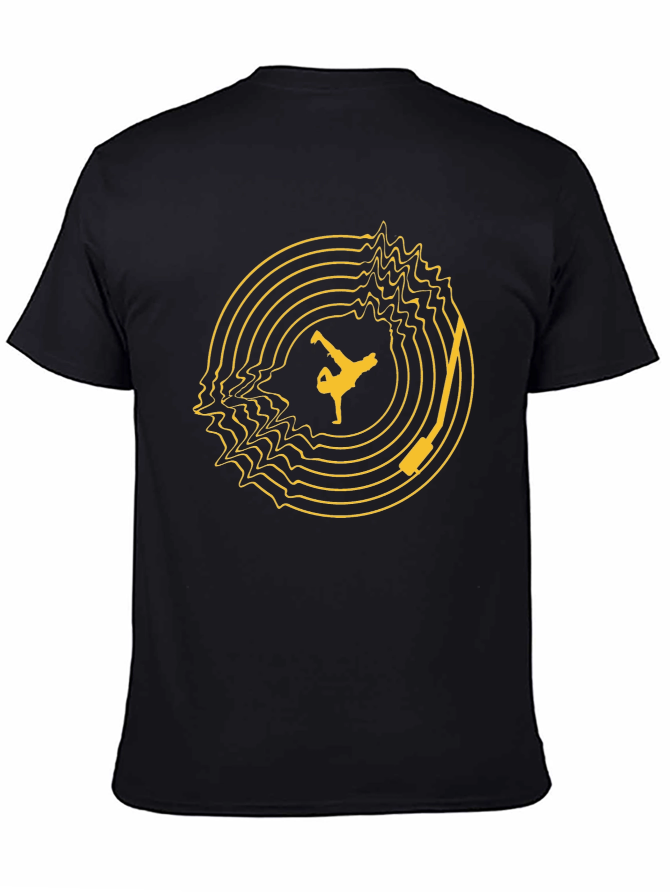 DJ Record Player Graphic Tee - Black
