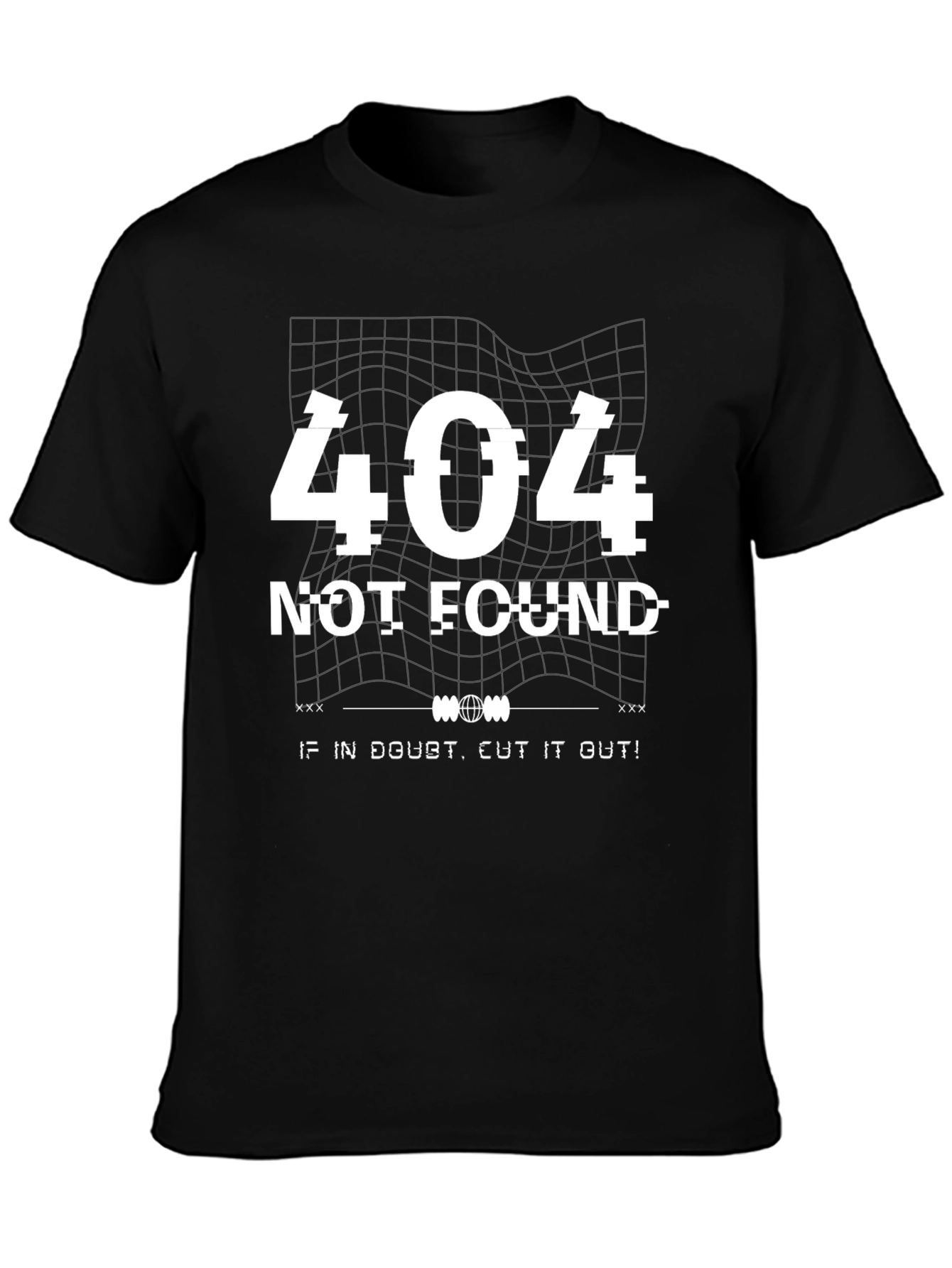 404 Not Found Graphic T-Shirt - Black