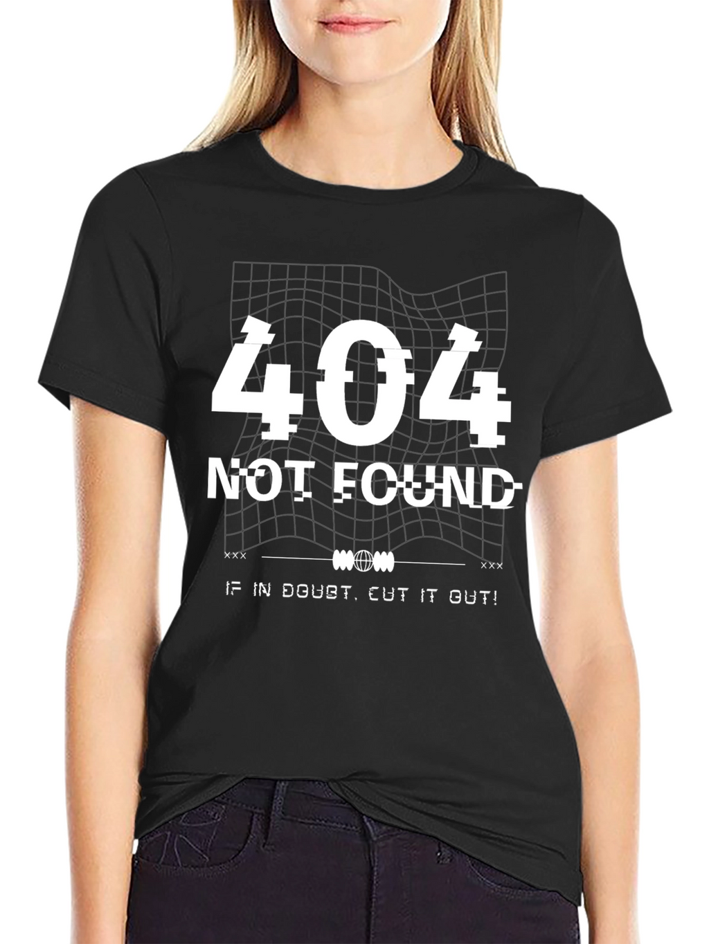 404 Not Found Graphic T-Shirt - Black