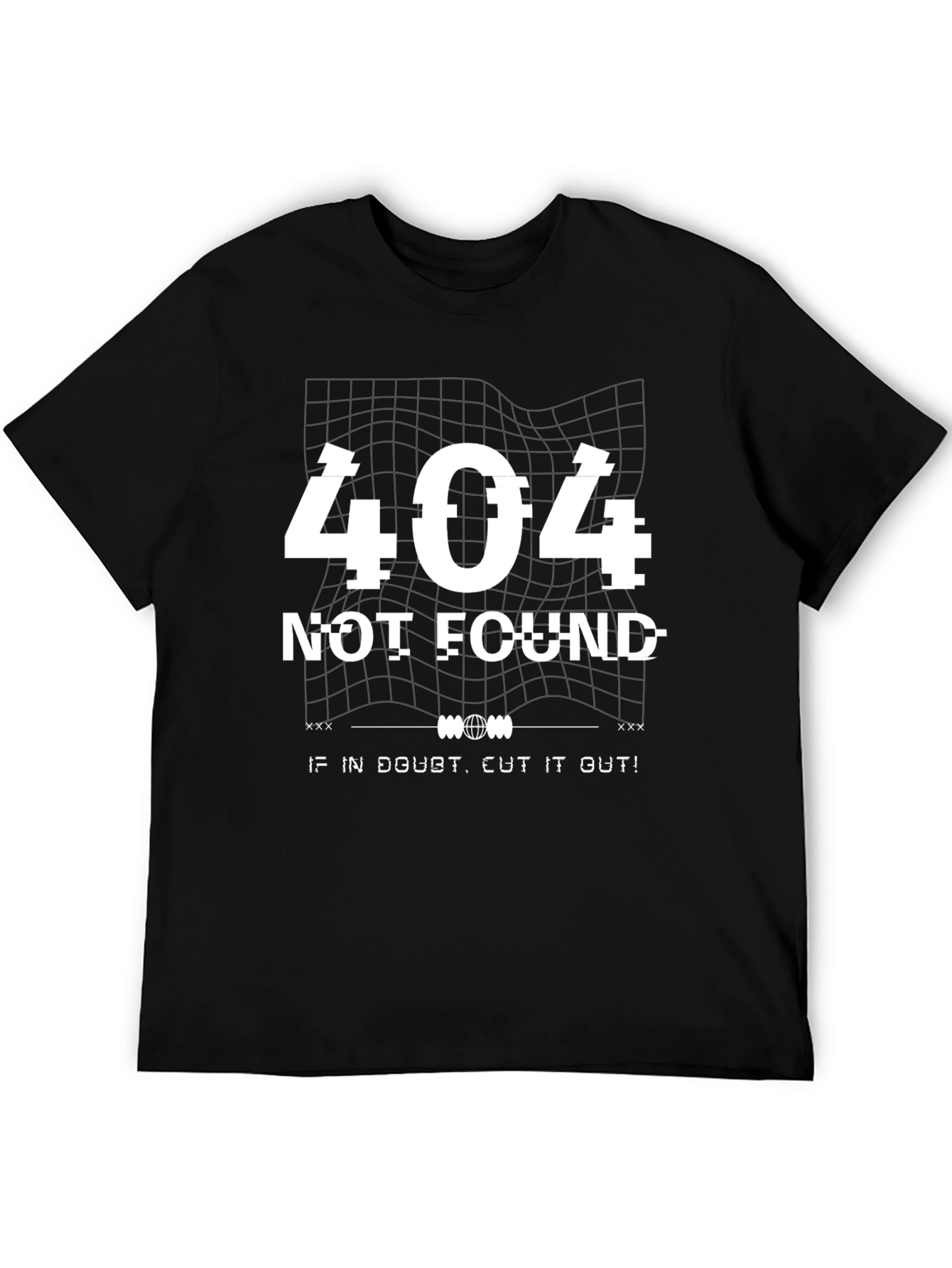 404 Not Found Graphic T-Shirt - Black