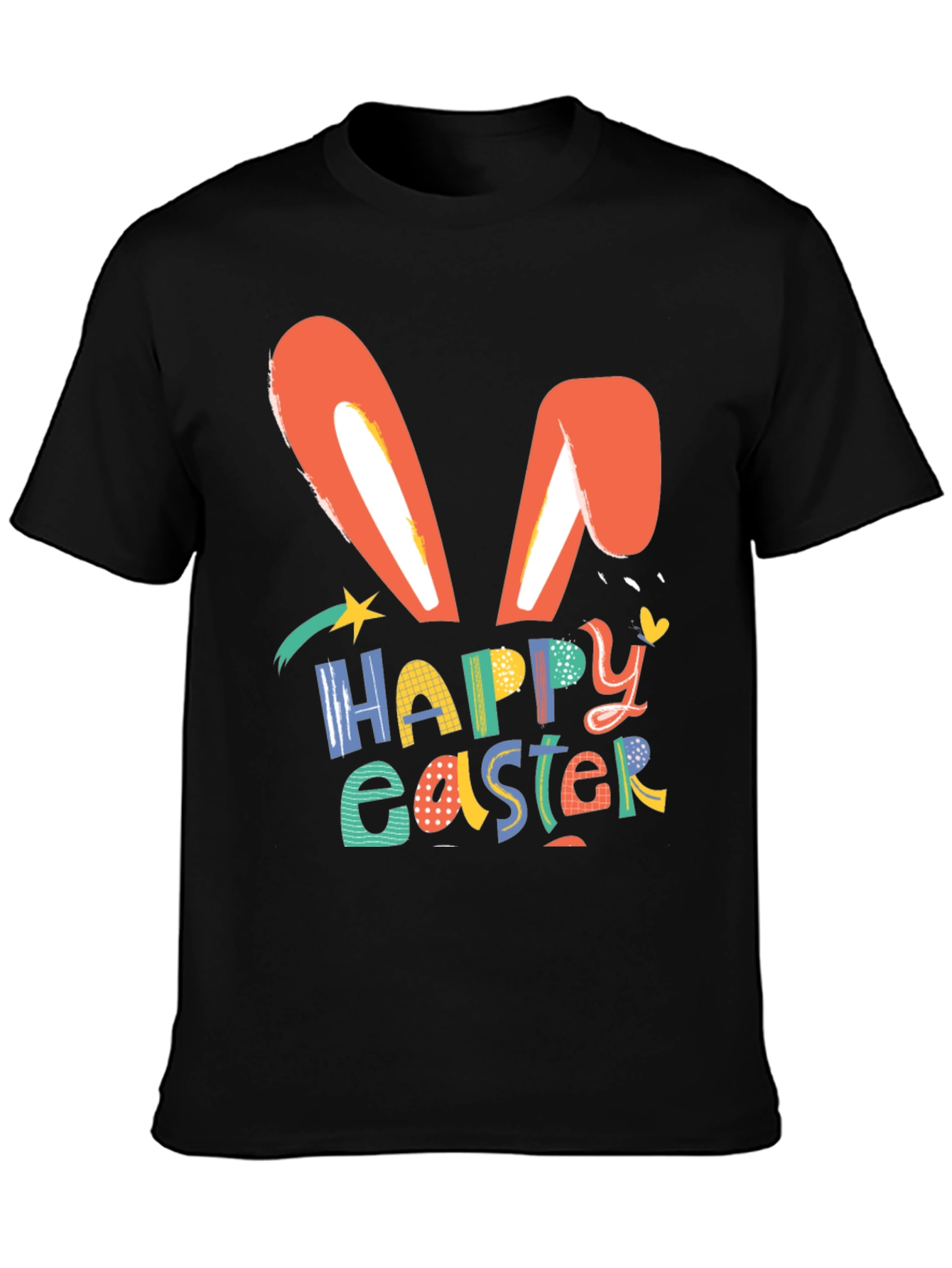 Happy Easter Bunny Ears Graphic T-Shirt