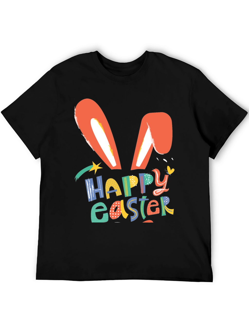Happy Easter Bunny Ears Graphic T-Shirt