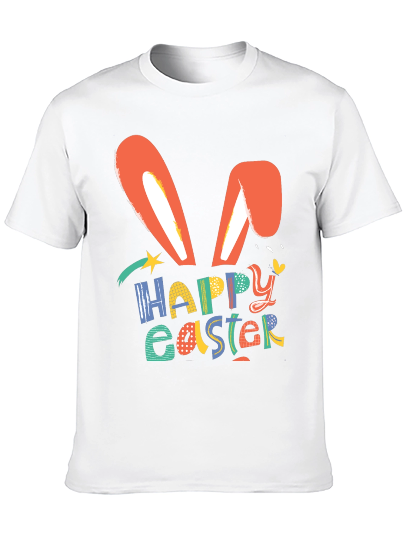 Happy Easter Bunny Ears Graphic T-Shirt