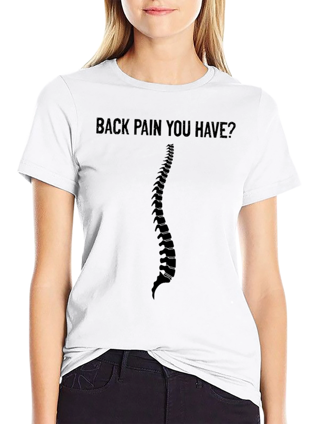 Back Pain T-Shirt - Funny Spine Graphic Tee