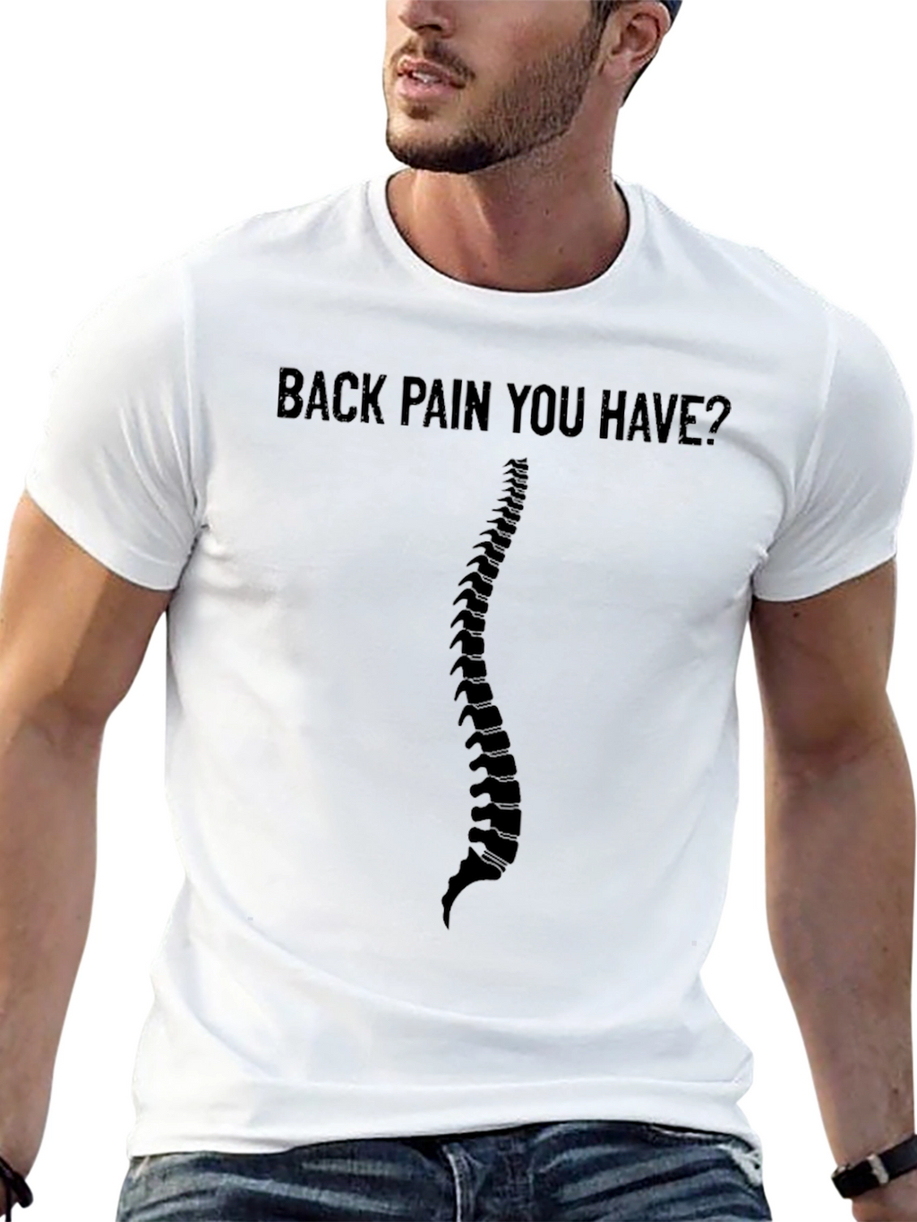 Back Pain T-Shirt - Funny Spine Graphic Tee