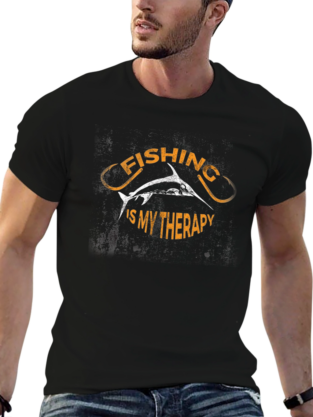 Fishing is My Therapy Graphic T-Shirt