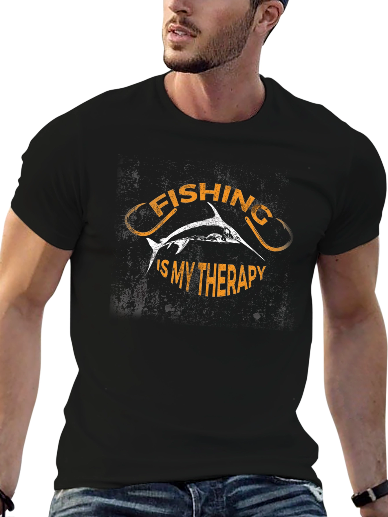 Fishing is My Therapy Graphic T-Shirt
