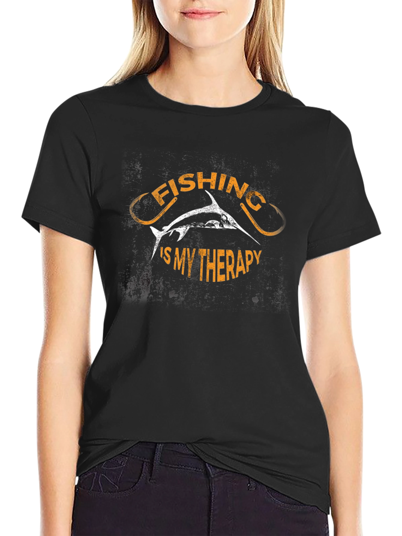Fishing is My Therapy Graphic T-Shirt