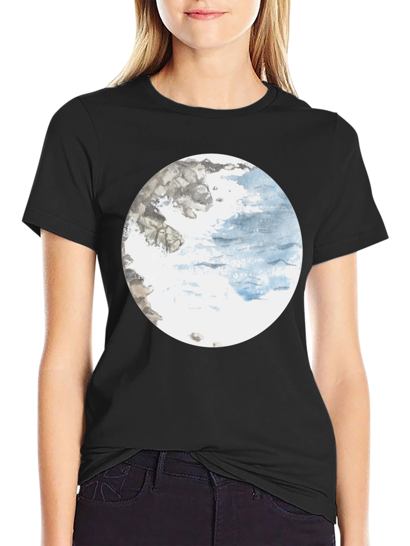 Round Seascape Graphic Tee