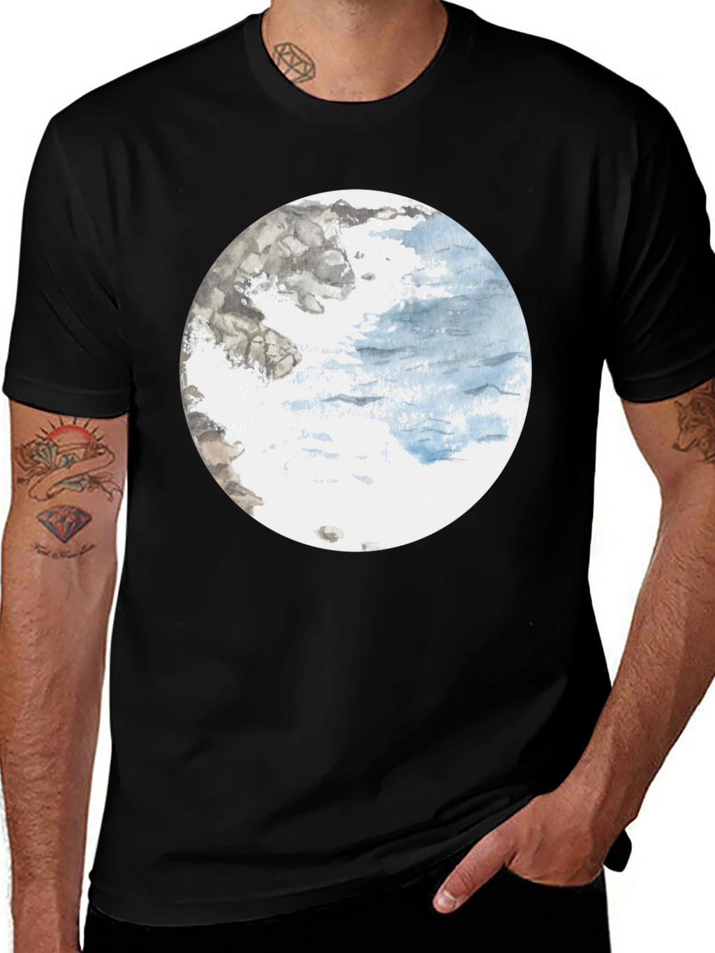 Round Seascape Graphic Tee