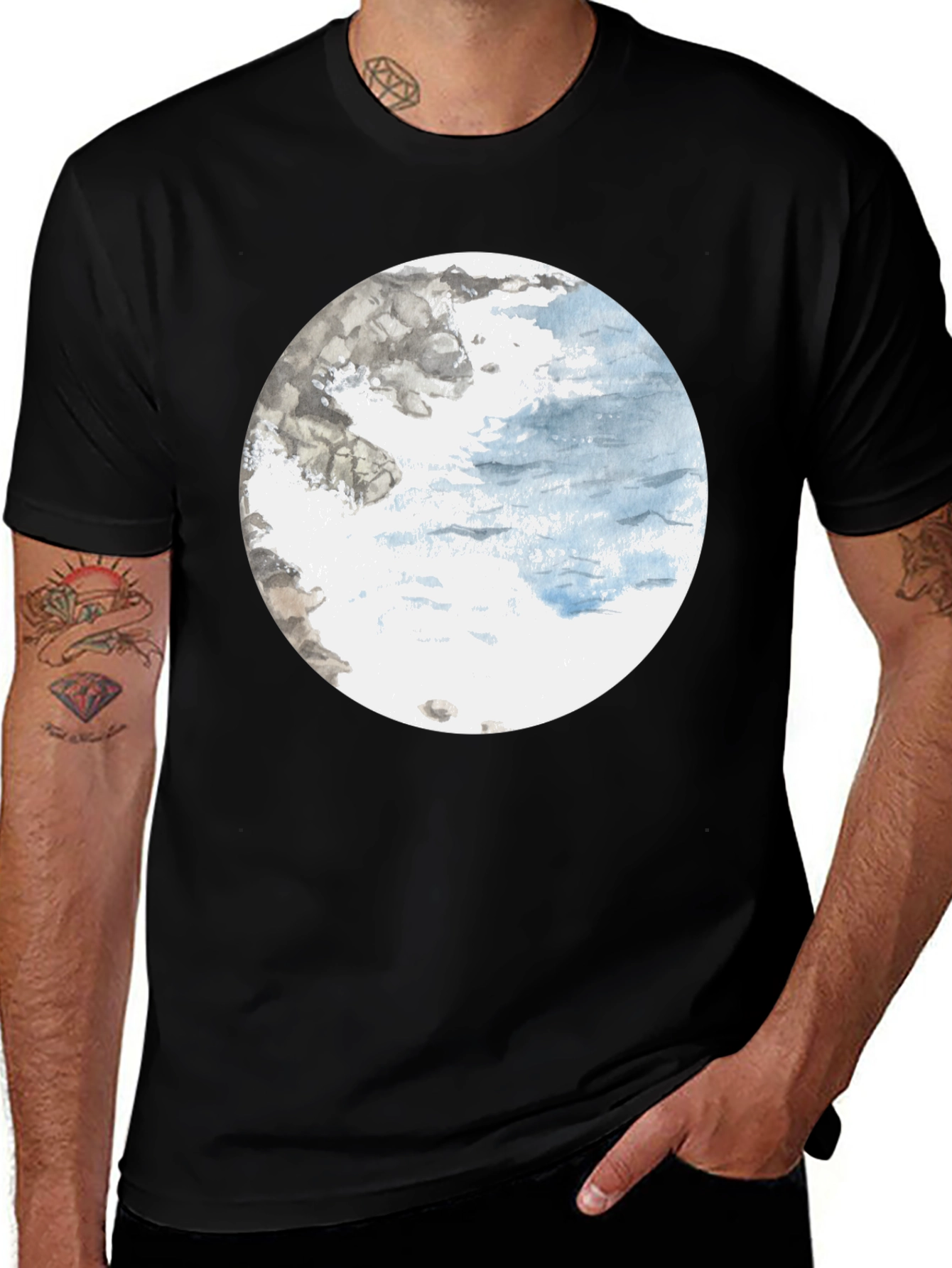 Round Seascape Graphic Tee