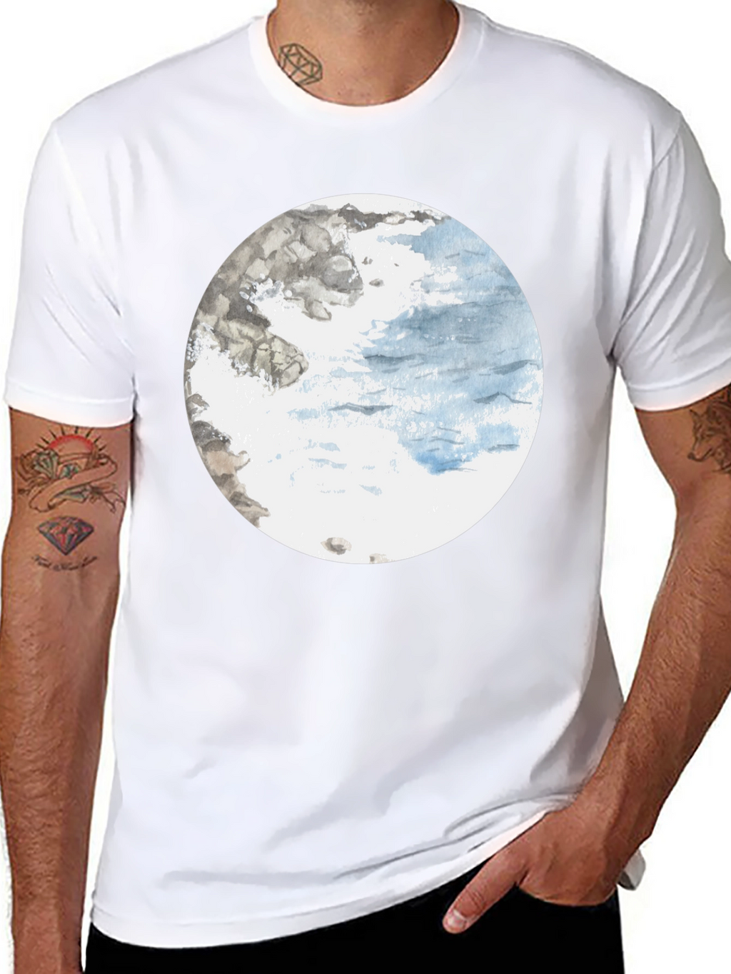 Round Seascape Graphic Tee