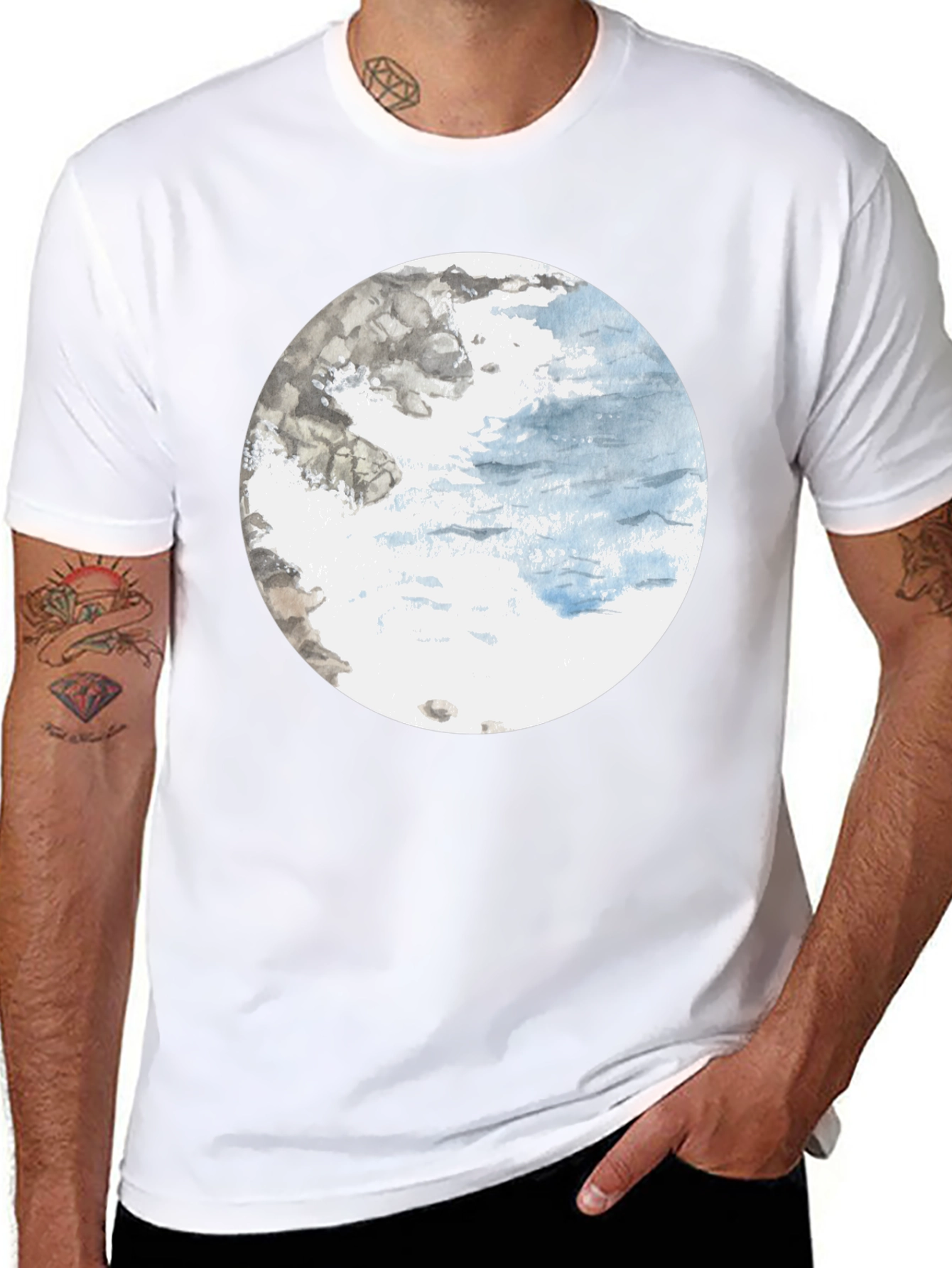 Round Seascape Graphic Tee