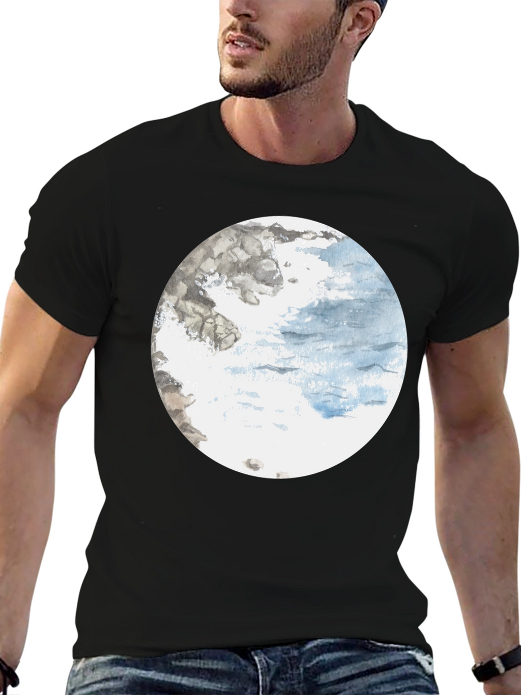 Round Seascape Graphic Tee