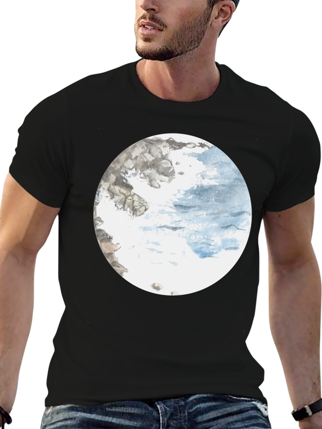 Round Seascape Graphic Tee