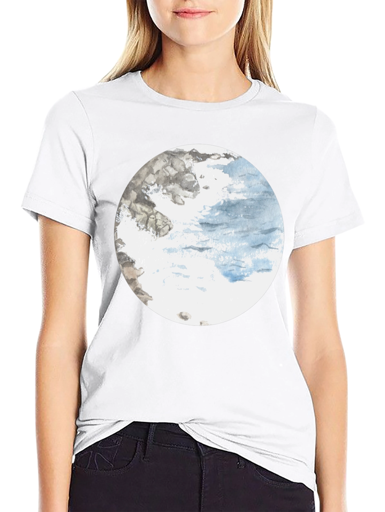 Round Seascape Graphic Tee