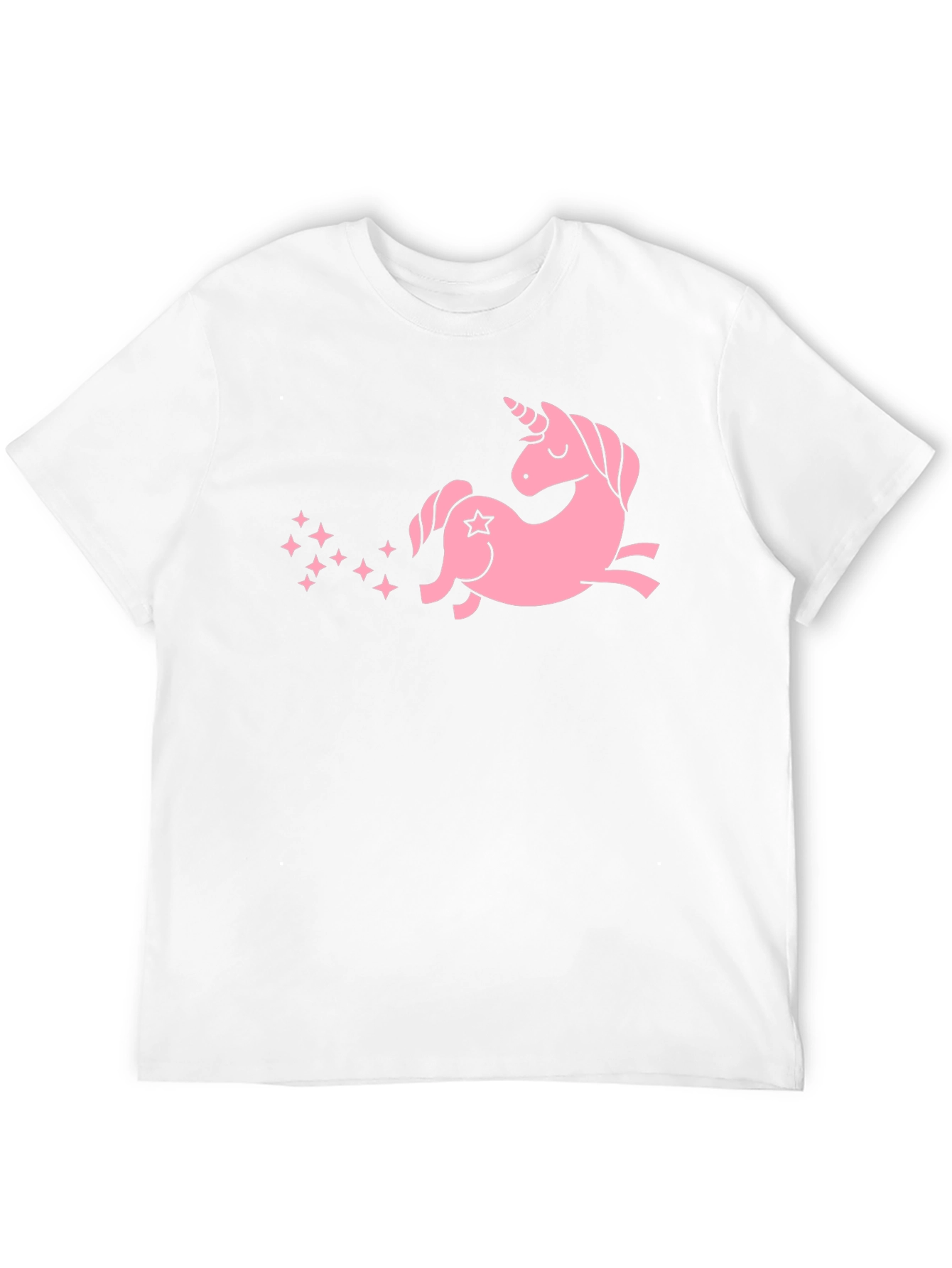 Pink Unicorn Black T-Shirt