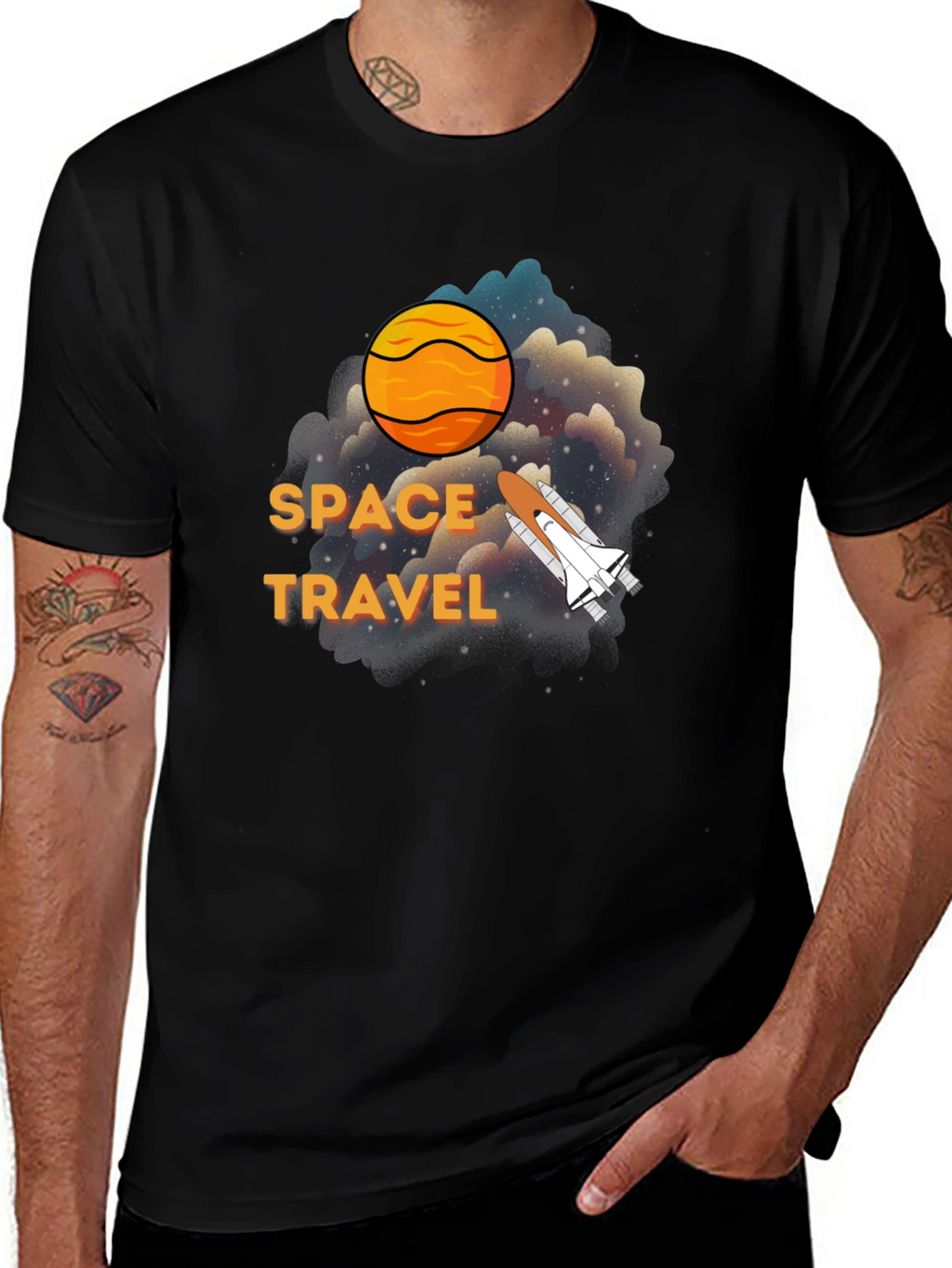 Space Travel Graphic T-Shirt
