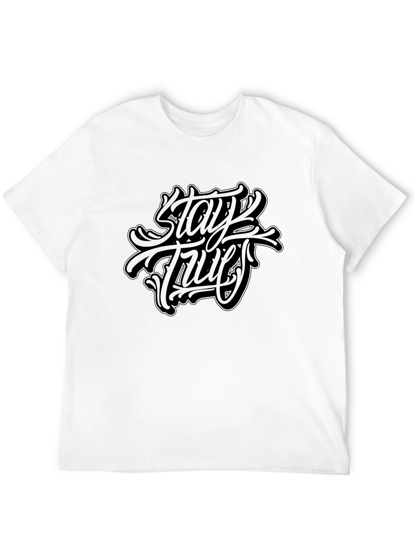Stay True Graphic Black T-Shirt