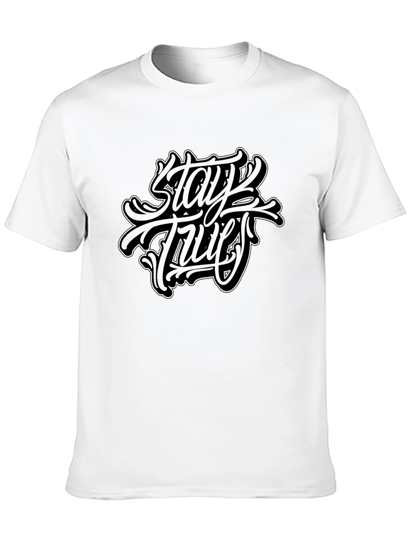 Stay True Graphic Black T-Shirt