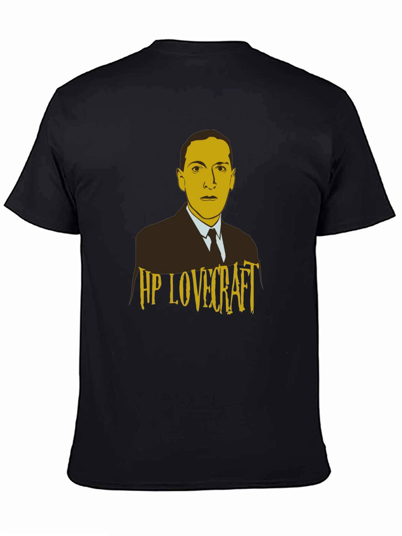 HP Lovecraft Graphic Print Black T-Shirt