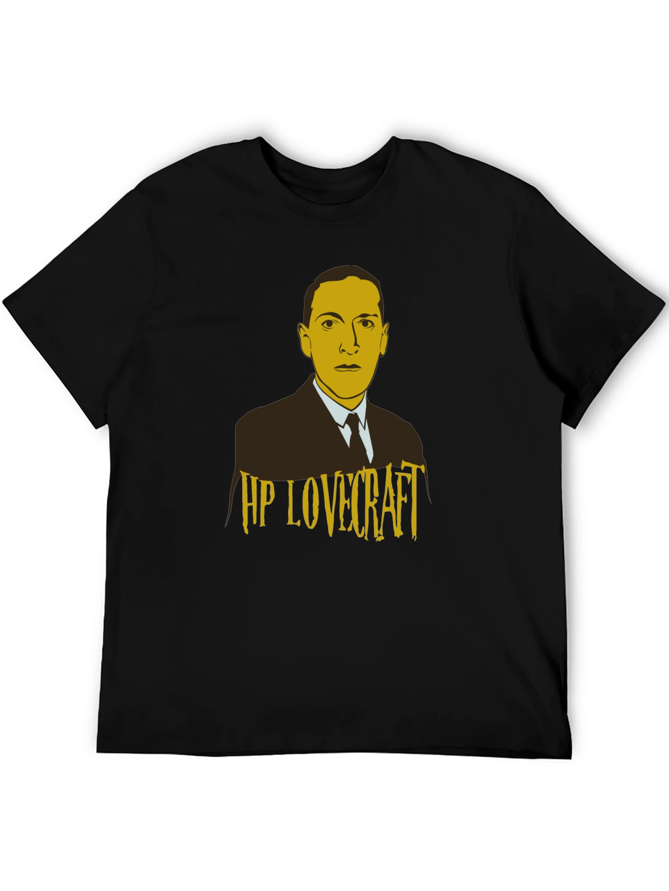 HP Lovecraft Graphic Print Black T-Shirt