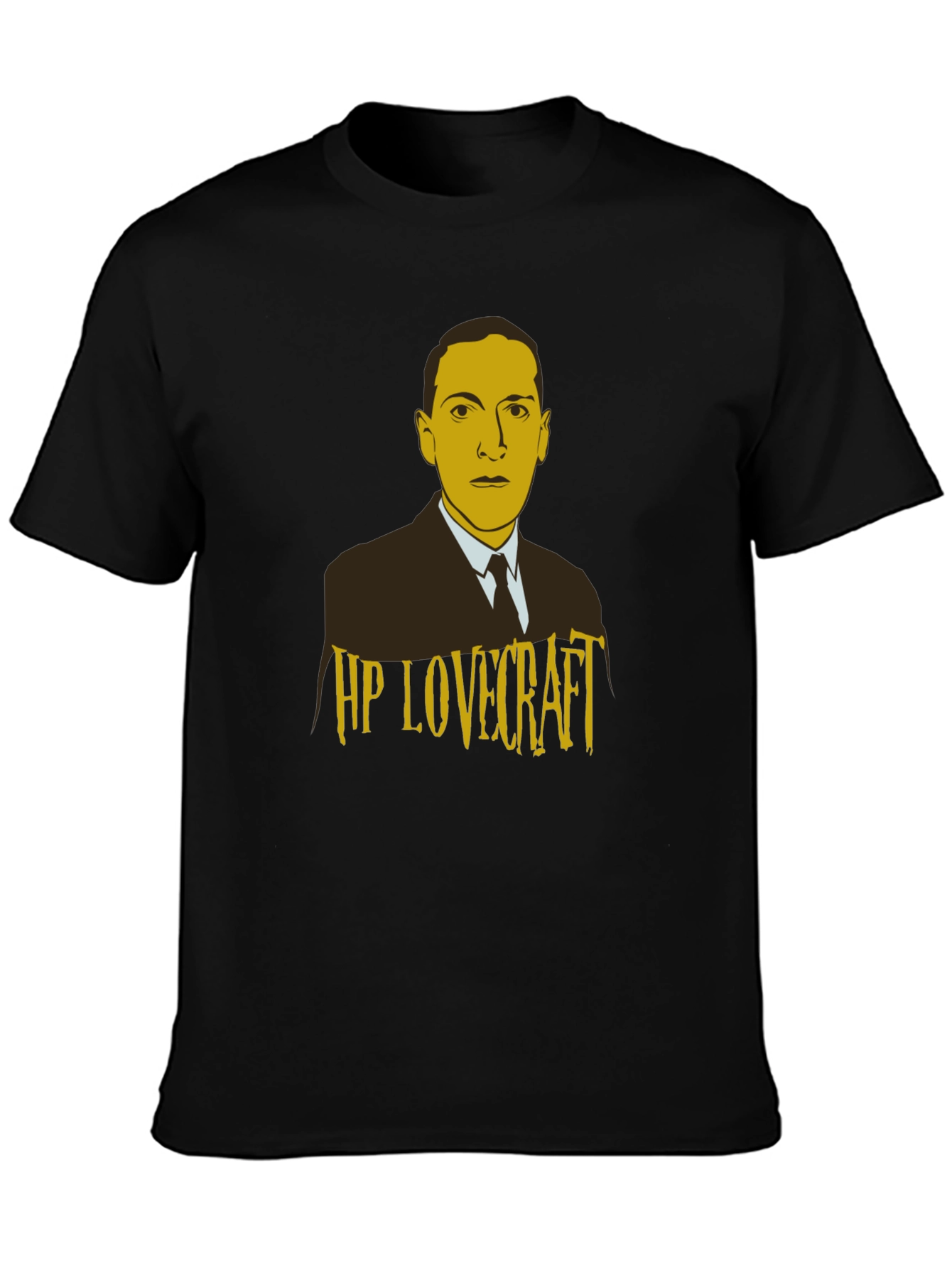 HP Lovecraft Graphic Print Black T-Shirt