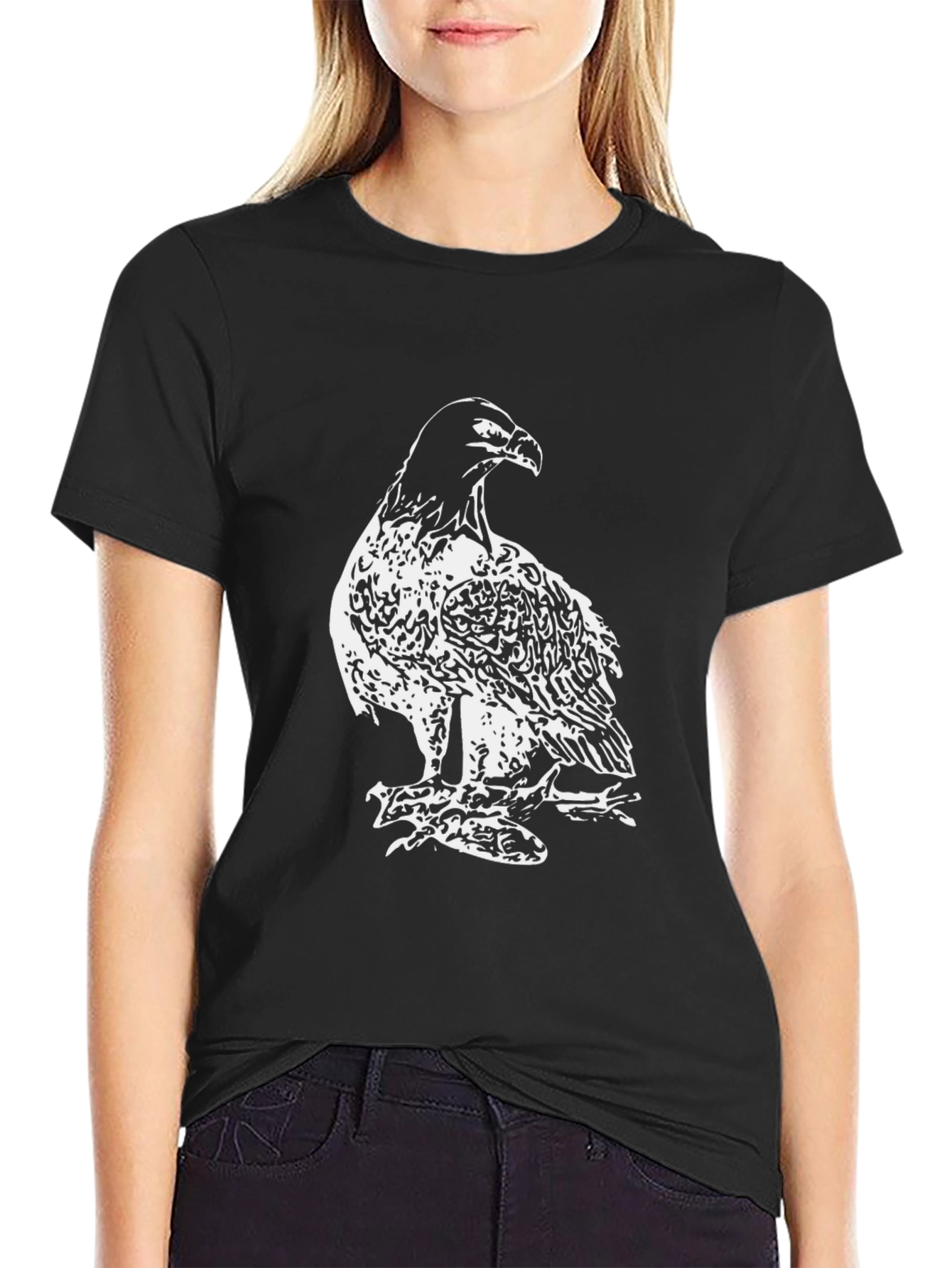 Black Eagle Graphic Tee - Mens Fashion
