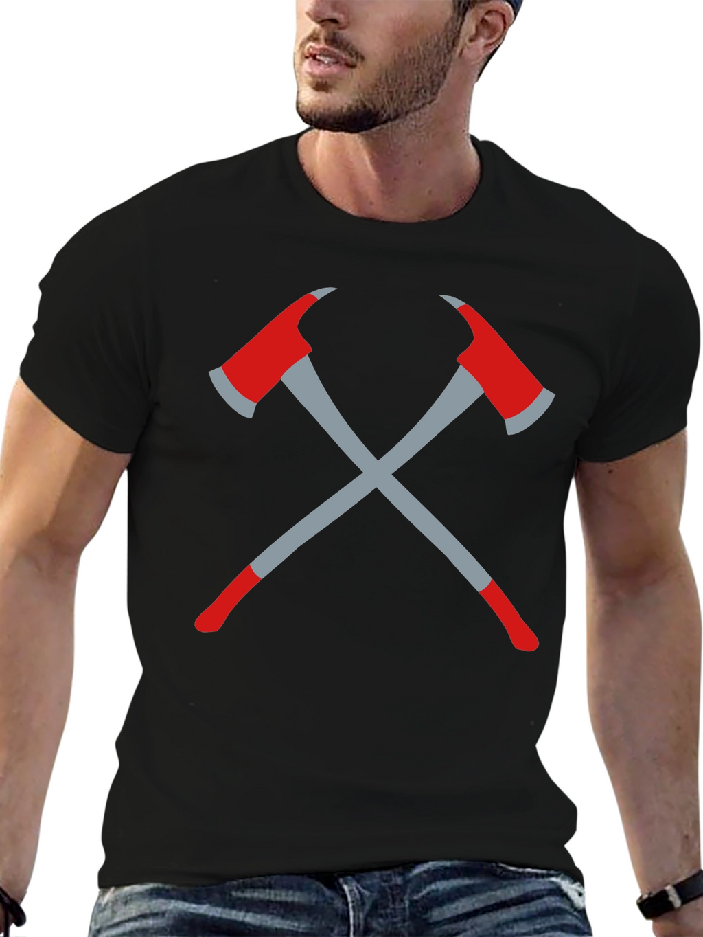 Firefighter Axe T-Shirt - Bold Graphic Tee