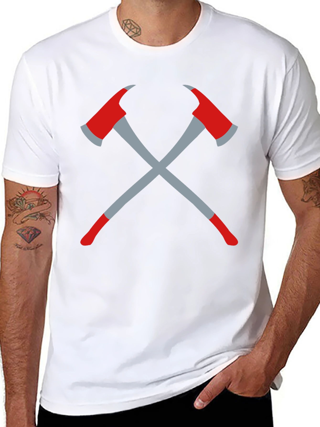 Firefighter Axe T-Shirt - Bold Graphic Tee