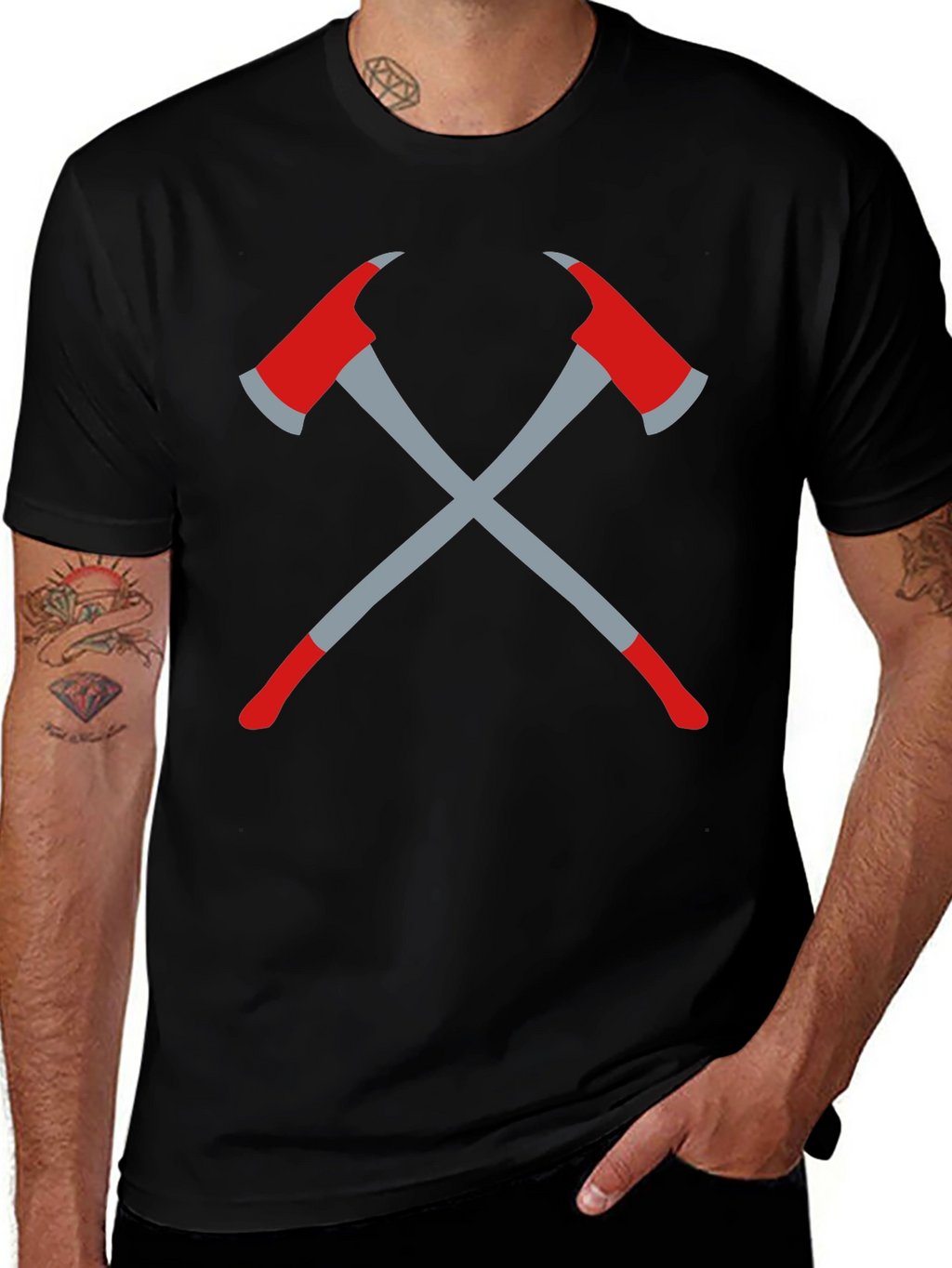 Firefighter Axe T-Shirt - Bold Graphic Tee