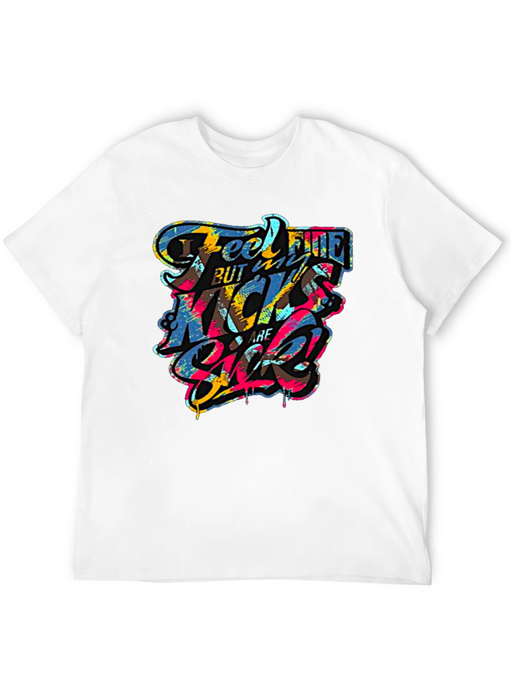 Feel Fine Black Graphic T-Shirt