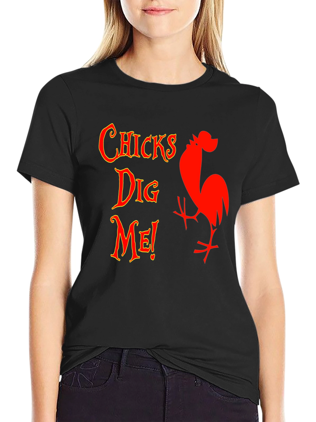 Funny Chicks Dig Me Graphic T-Shirt