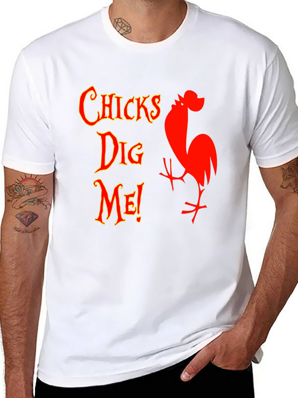 Funny Chicks Dig Me Graphic T-Shirt