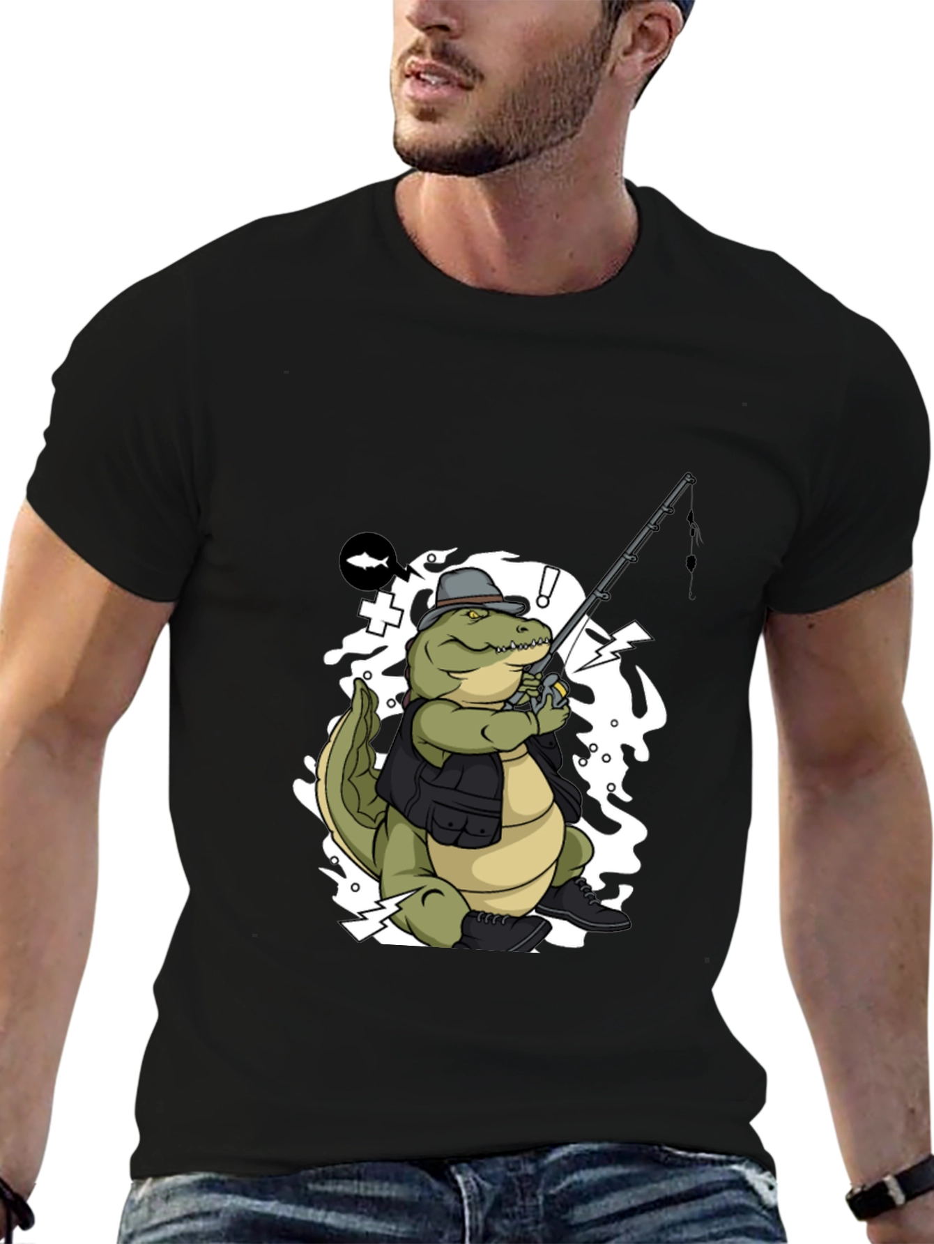 Gator Fisherman Graphic T-Shirt
