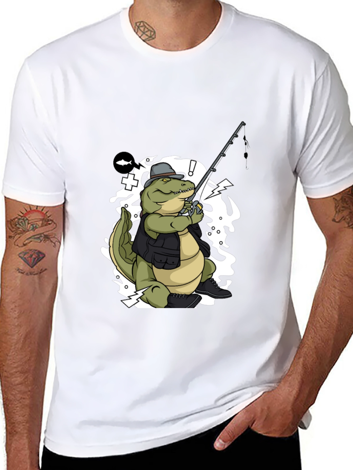 Gator Fisherman Graphic T-Shirt