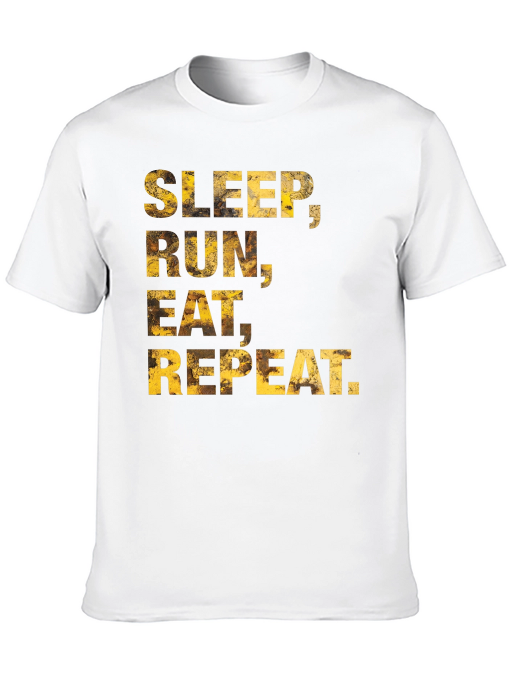 Sleep Run Eat Repeat Mens Black Graphic Tee