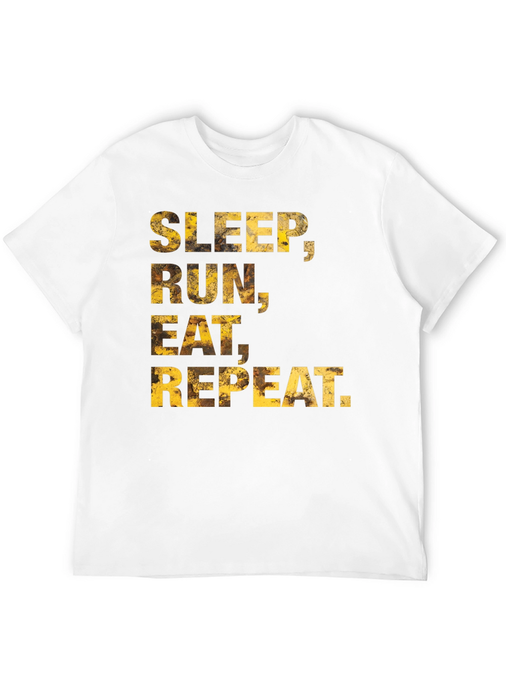 Sleep Run Eat Repeat Mens Black Graphic Tee