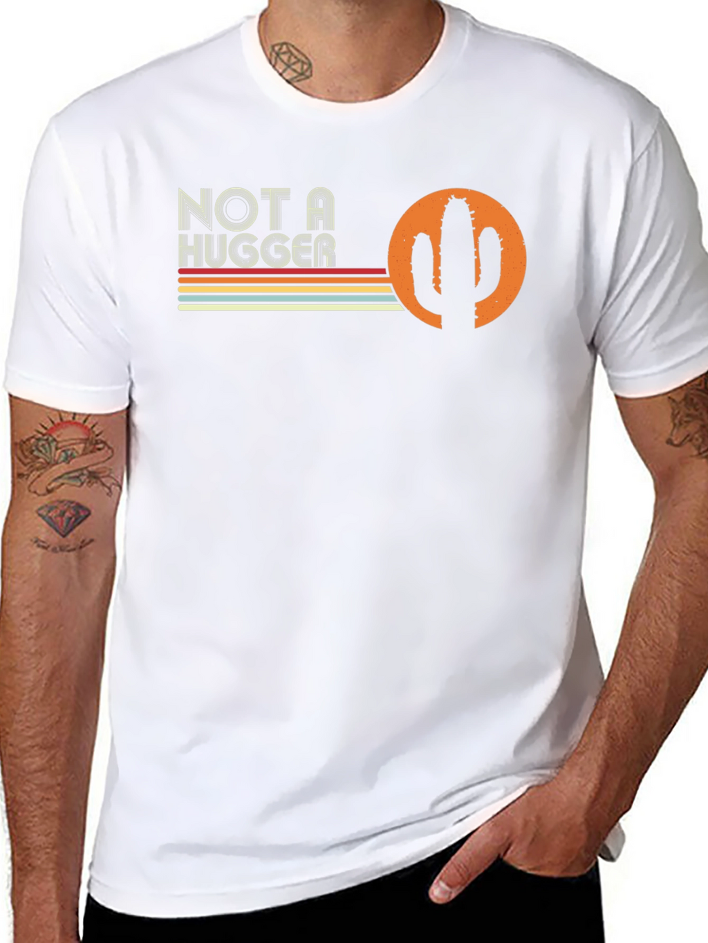 Not A Hugger Cactus Graphic Tee
