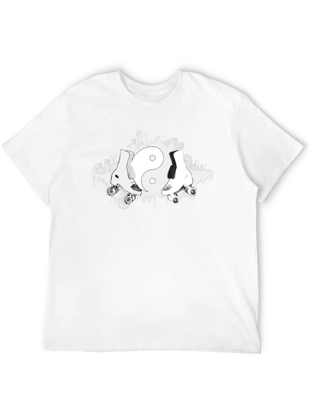 Yin Yang Roller Skate Graphic T-Shirt